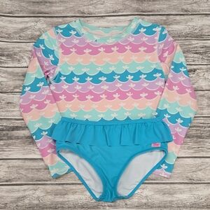 Ruffle Butts Mermaid Rashguard Set